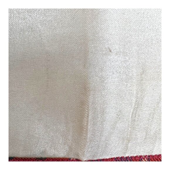 Vintage Scottish Souvenir Handkerchief Frae Bonnie Red Tartan Embroidered READ - Picture 5 of 7